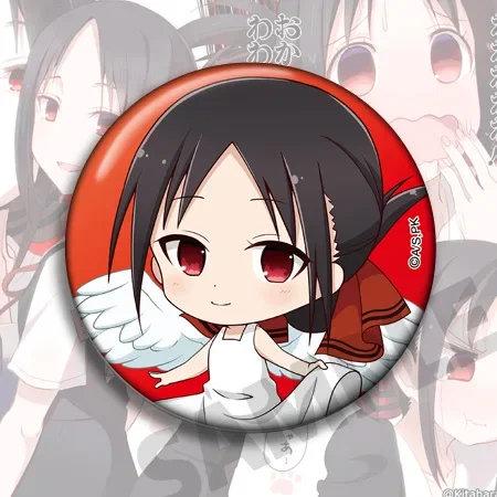 58MM Plastics Glossy Comic Simulated Costumes Badge Pretty Ishigami Yuu Fujiwara Chika Exquisite Accessories Hobby Collectibles