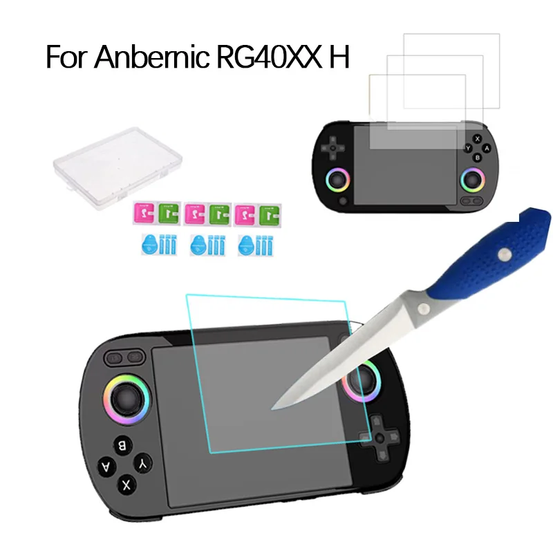 Gehärtetes Glas Schutzfolie für Anbernic RG40 XXH Konsole HD Anti-Kratz-Displayschutzfolie für RG40XXH Zubehör