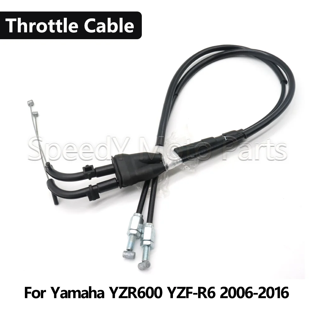 

For Yamaha YZR600 YZF-R6 YZFR6 YZF R6 YZR 600 2006-2016 Motorcycle Two Throttle Cable Accelerator Control Oil Line Steel Wire