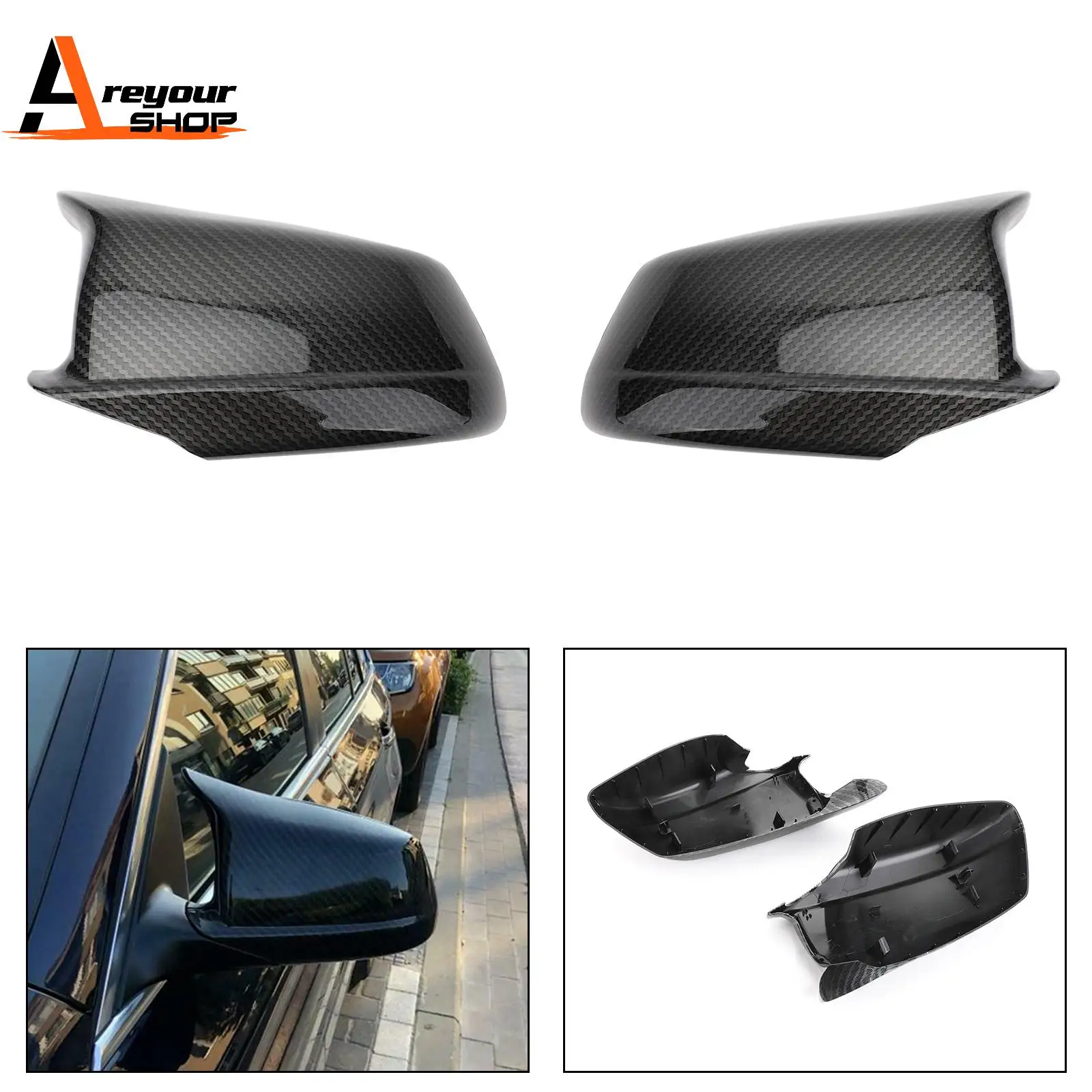 

Накладка на боковое зеркало Areyourshop, карбон, для BMW 5 серии F10/F11/F18 2011-2013