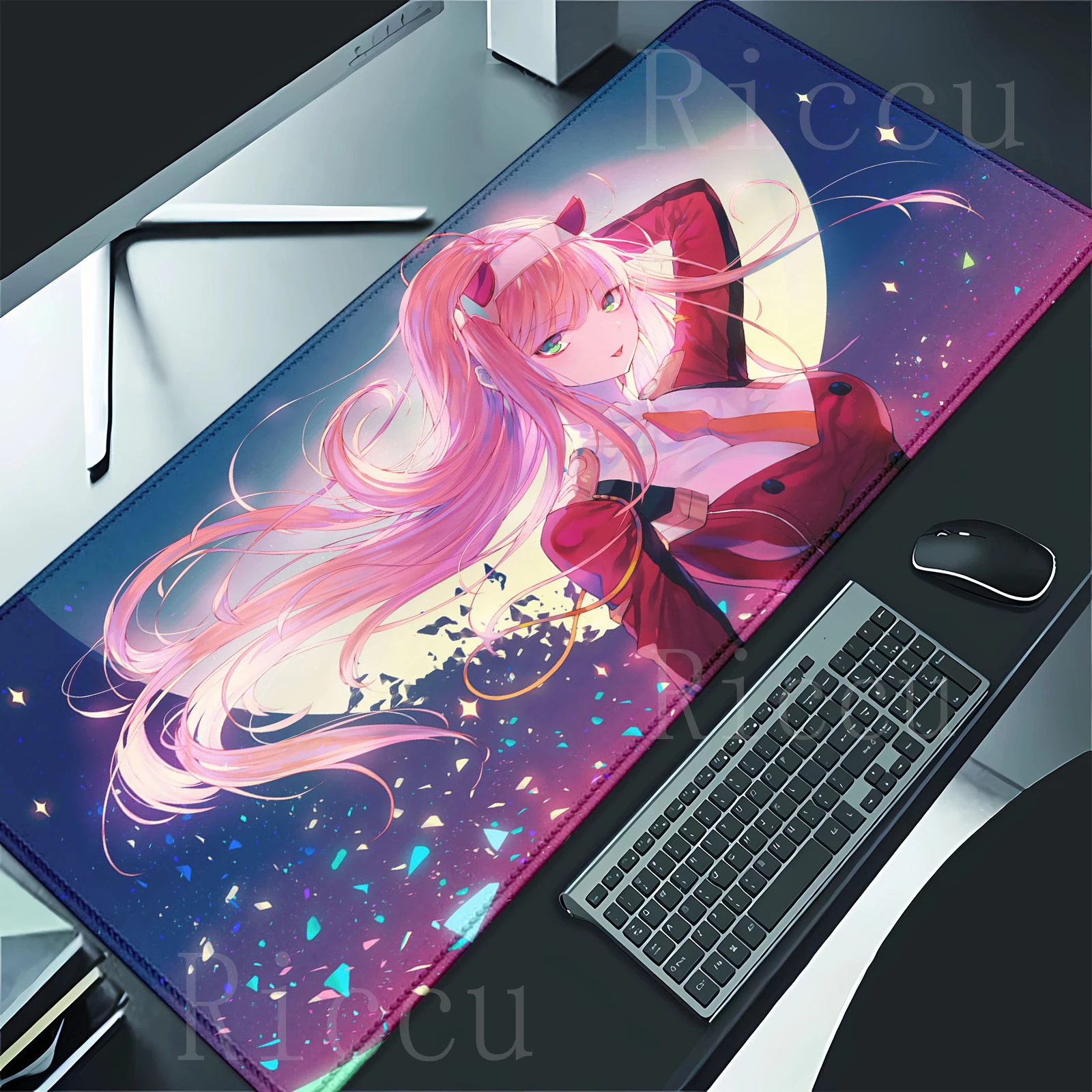 

Desk interior Hentai Japan anime Mouse pad 400x900mm Gamer Desk Mat Accessories Zero Two Darling In The FranXX 02 Extended pad