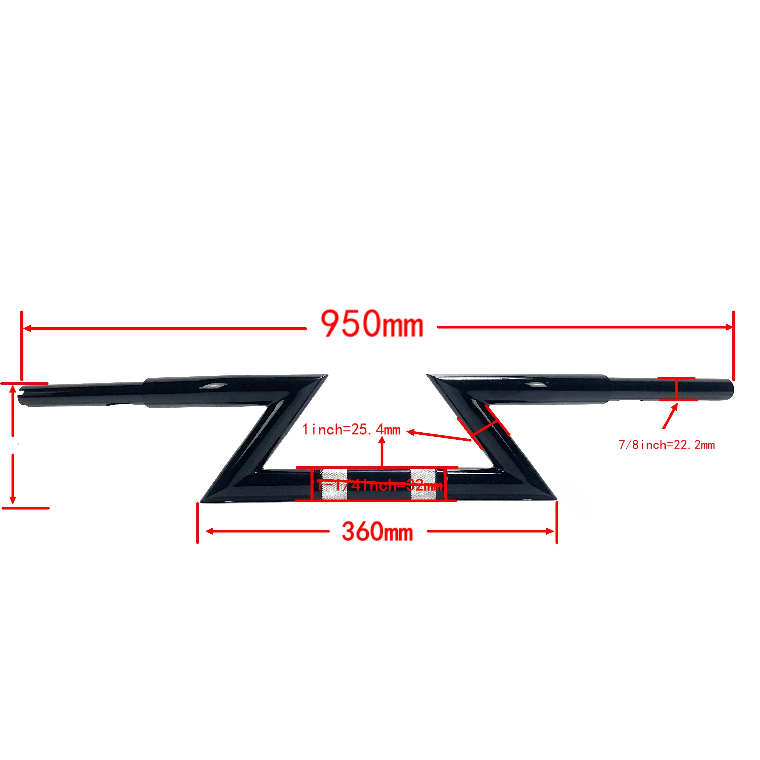 

Customized Z-shaped handlebars