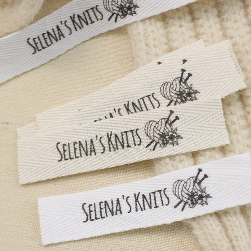 Cotton Twill Labels,Flat or Folded ,Tags for Knitted Things,Personalizada,Handmade Label,Sew Accessories, Xw5508, 12x60mm