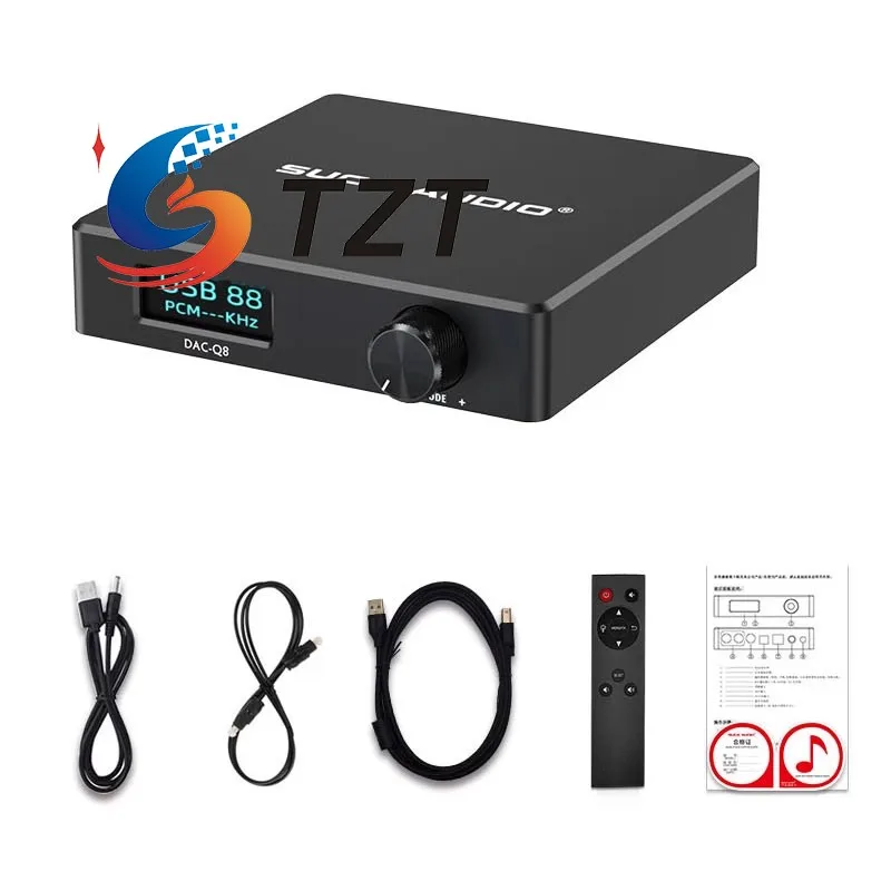 

TZT SUCA AUDIO DAC-Q8 HiFi DAC Headphone Amp Audio Decoder with Bluetooth Optical Coaxial PC-USB Input