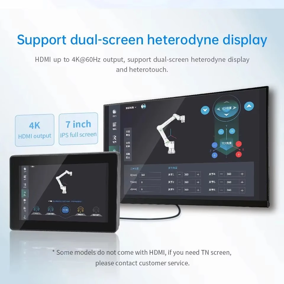 IXHUB 7Inch Linux tablet PC Industrial Embedded HMI Screen IPS Capacitive Touch Panel with RS232/485 Ubuntu Android wifi Display