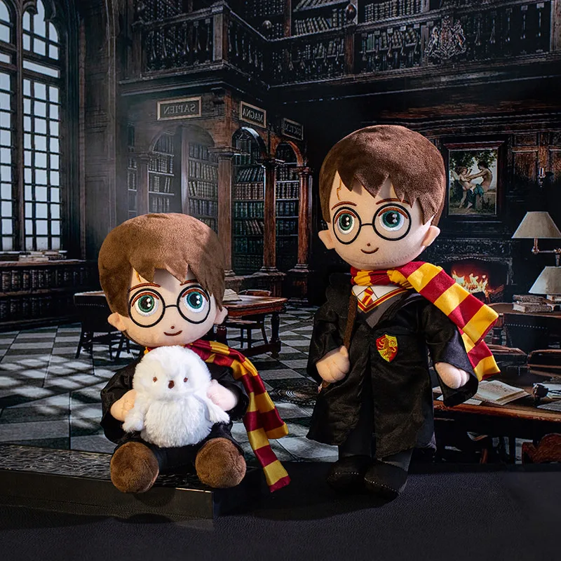 لعبة هاري بوتر اللطيفة من القطيفة دمية كاواي هاري بوتر مع وشاح وبومة ناعمة محشوة لهدايا عيد الميلاد للأولاد والبنات #6