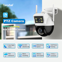 2K 4MP HD WiFi Surveillance Camera 8X Digital Zoom PTZ IP Camera ONVIF Dual Lens AI Human Detect Outdoor Security Two-Way Voice