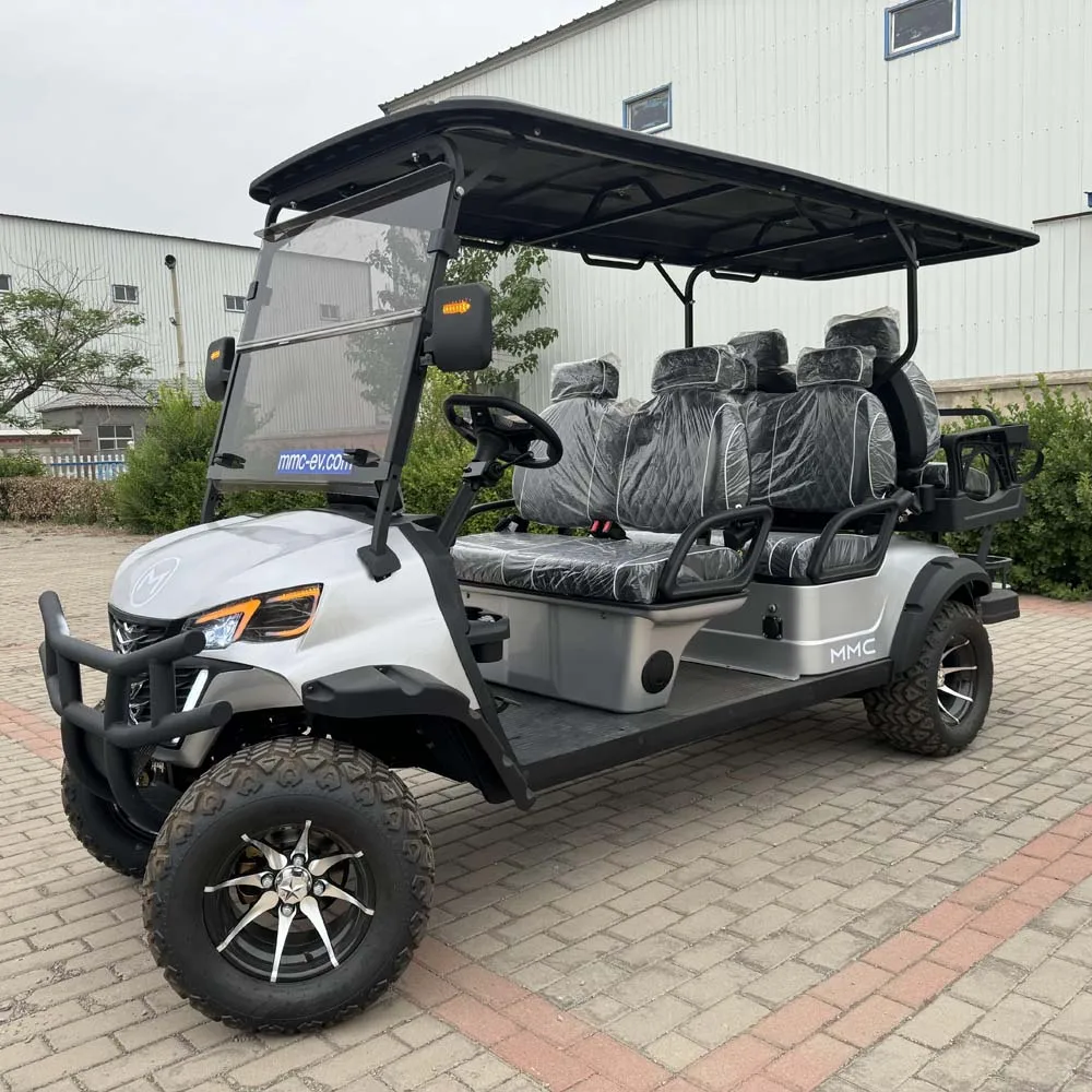 New China MMC Factory Custom 6 Seats 4+2 Club Hunting Car 48/60/72V Battery Operated Golf Carts Electric Golf Buggy