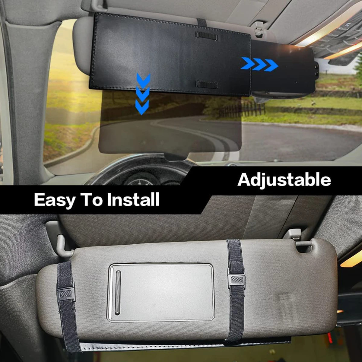 Extension Pare-Soleil Voiture Réglable Anti-Éblouissement - Protection UV Transparent Universelle