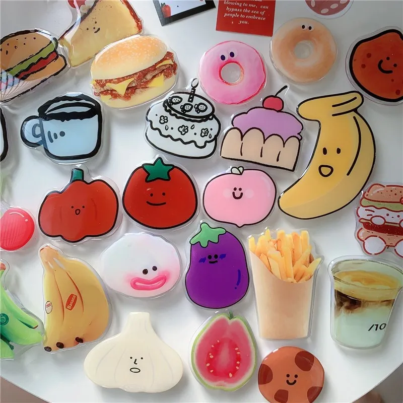 

Еда, фрукты, тост, держатель для мобильного телефона, подставка, милый складной термоусадочный кронштейн для пальцев, аксессуары, розетка для iPhone 15 14 Xiaomi