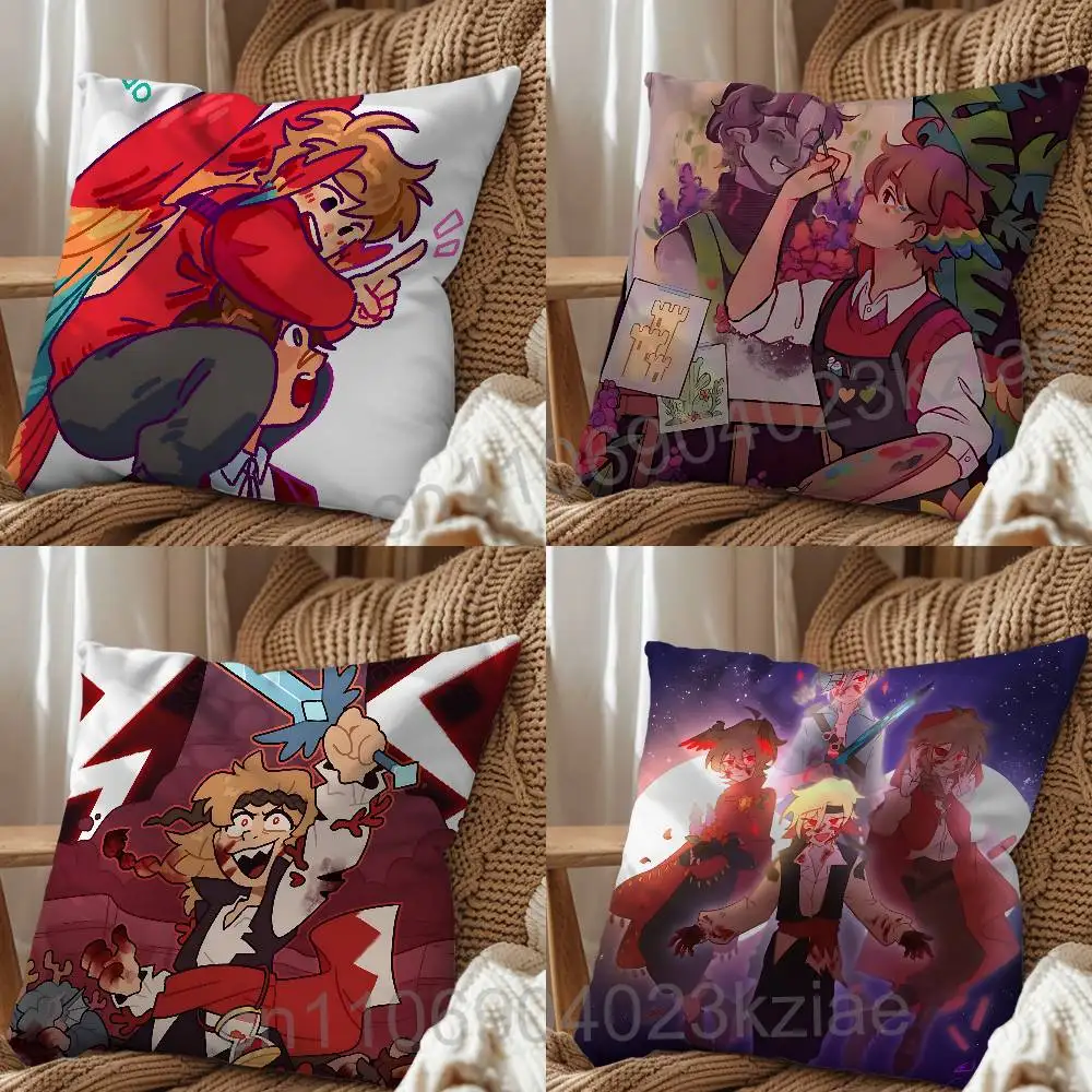 Popular host Grian Cherri Fire Print Throw Pillow Cover Square Cushion Case for Living Room Bedroom Decor