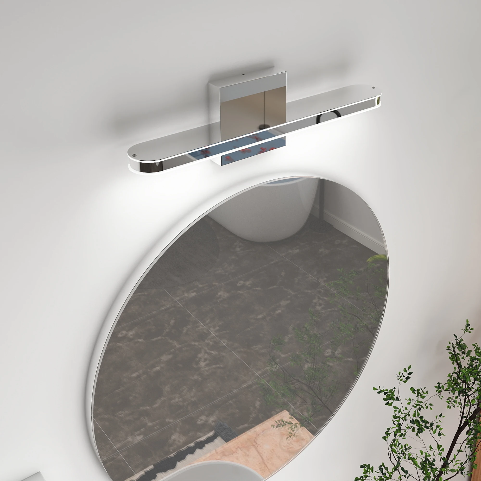 L002015-L400-W1C Modern Style Mirror Front Light, Energy-Saving, Waterproof, Rust-Proof, Electrical Safety Certified, Suitable for Bathroom Vanity, Led Light Source, Dimmable, Simple Design