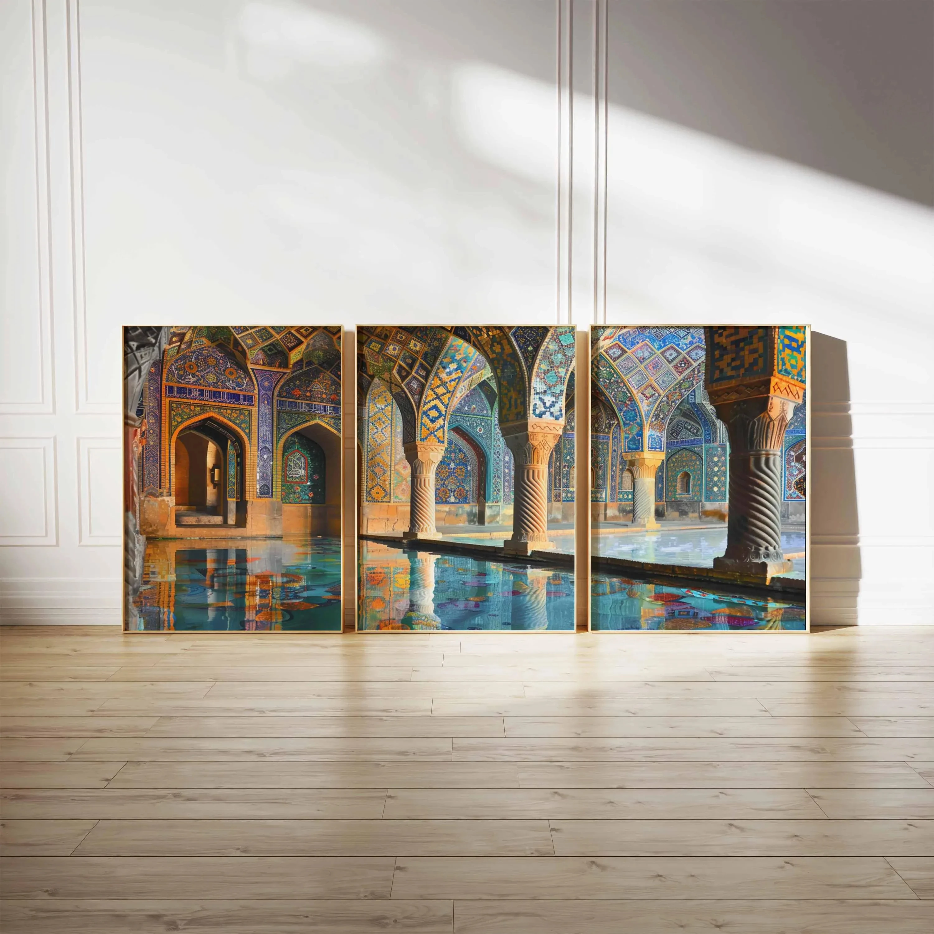 3pcs Persian Iran Travel Architecture Canvas Print Set Isfahan Travel Art Wall Decor Home Living Room Gallery Decor Gift