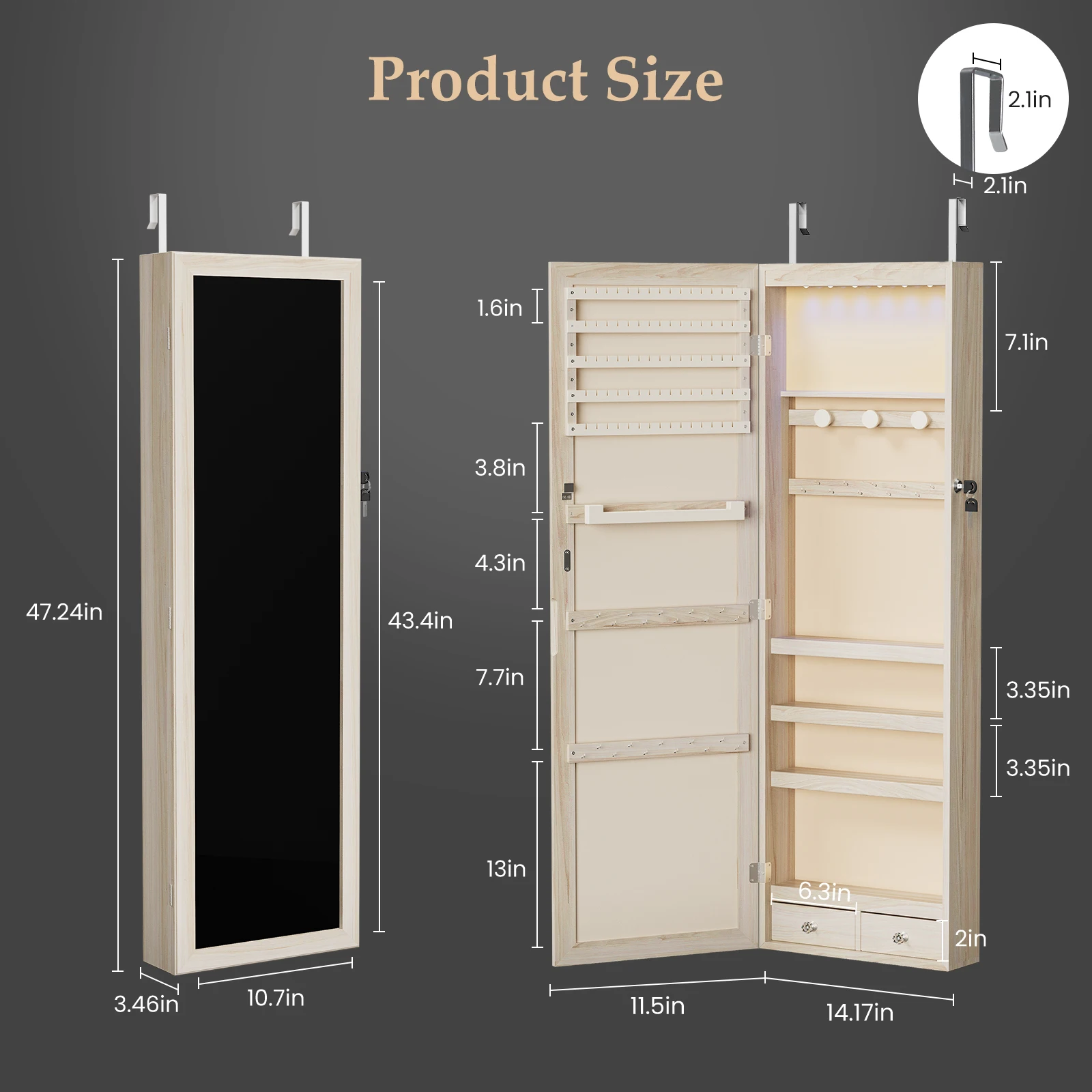 Full Length Mirror Jewelry Armoire - Зеркало-шкаф для украшений в полный рост