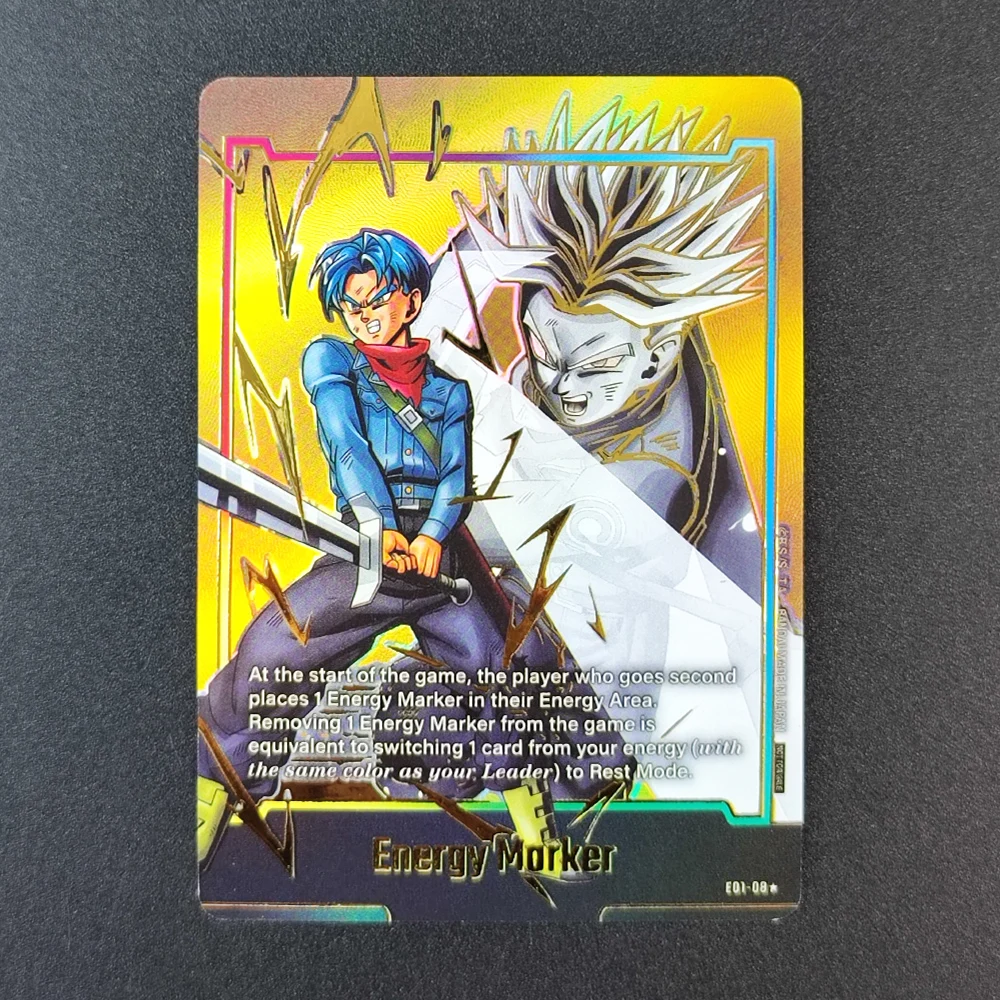 63X88mm DIY 英語版 ドラゴンボール トランクス コレクションカード カラーフラッシュ ホットスタンピング フュージョンTCG アニメカード ギフト おもちゃ