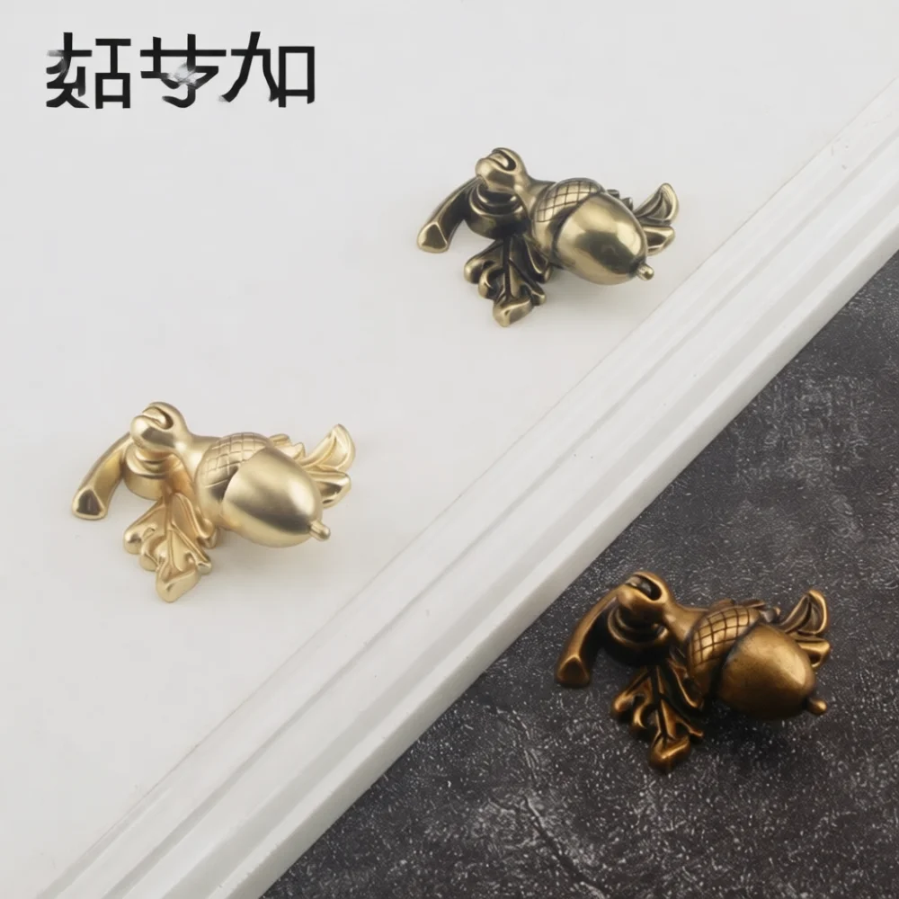 Modern Acorn Cabinet Knob Unique Drawer Pull Zinc Alloy Handle For Wardrobe Cupboard Kitchen Furniture Door Decoration