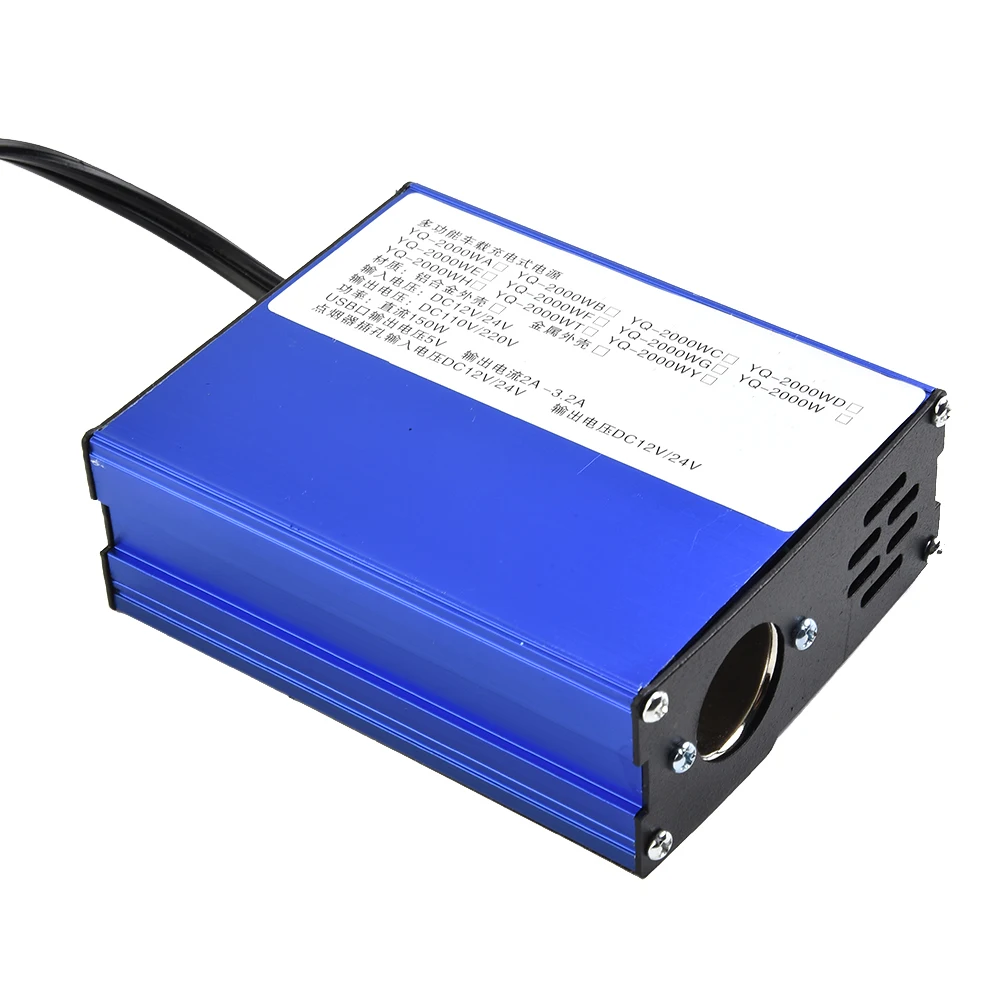 

Car Power Inverter Advanced Car Inverter DC12V 24V to DC110V/220V Converter w/ 4 Charging Ports & Over Temperature Protection