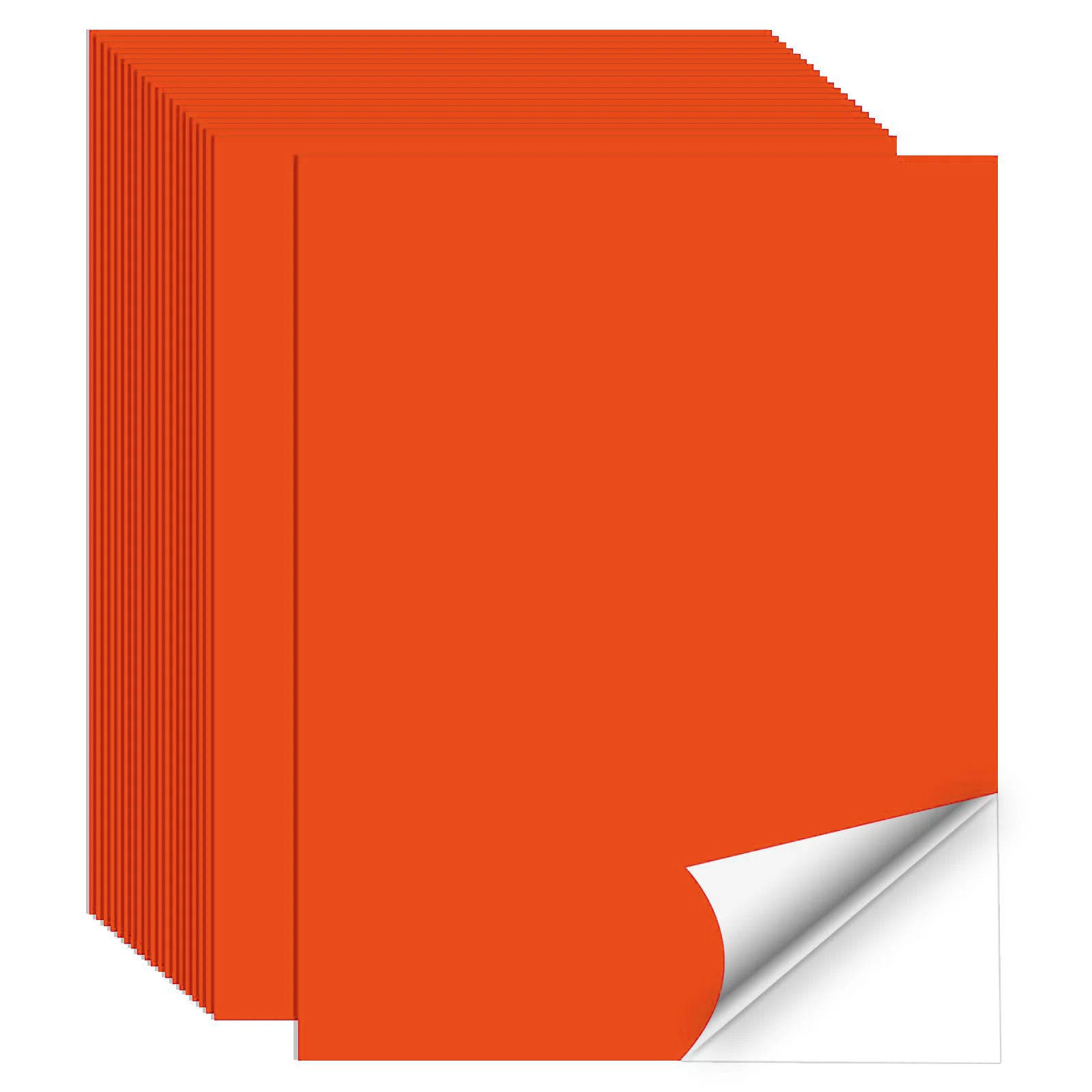 

Orange A4 Fluorescent Vinyl Sticker Paper, Printable Handwritten Adhesive Labels, Office Home Party Crafts, High-Quality Durable