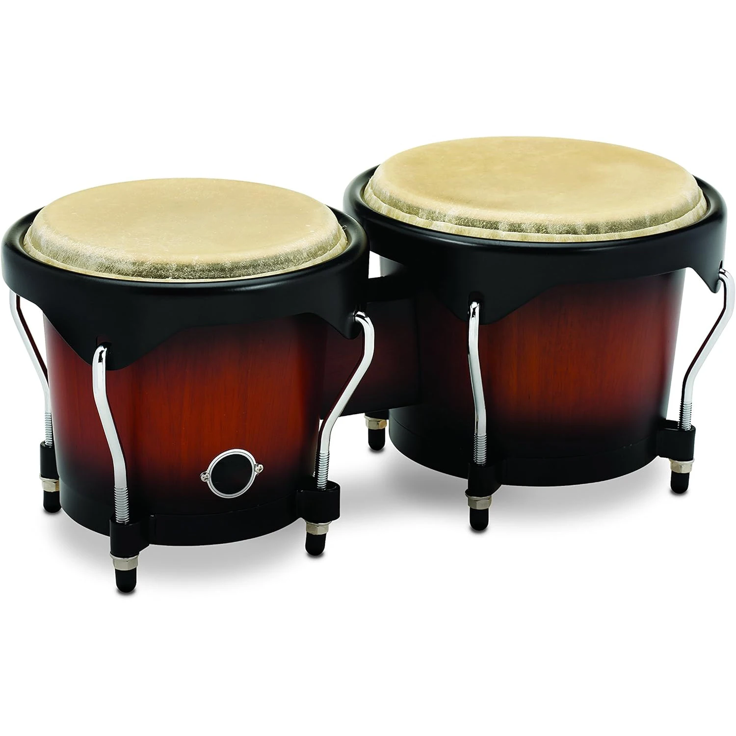 

Wood Bongos Vintage Sunburst Bongo Drummer African Drum 6 Inches + 7 Inches Hand Drum Cowhide Drum