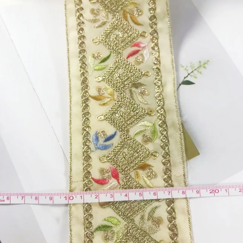 1 Yards Handmade Embroidery Jacquard Ribbon Trims for Clothing Sewing Accessory