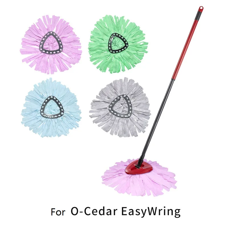 Mop Head Replacement Microfiber Mop Refills Suitable for Vileda O-cedar Triangular Cotton Yarn 360 Degree Rotating Mop