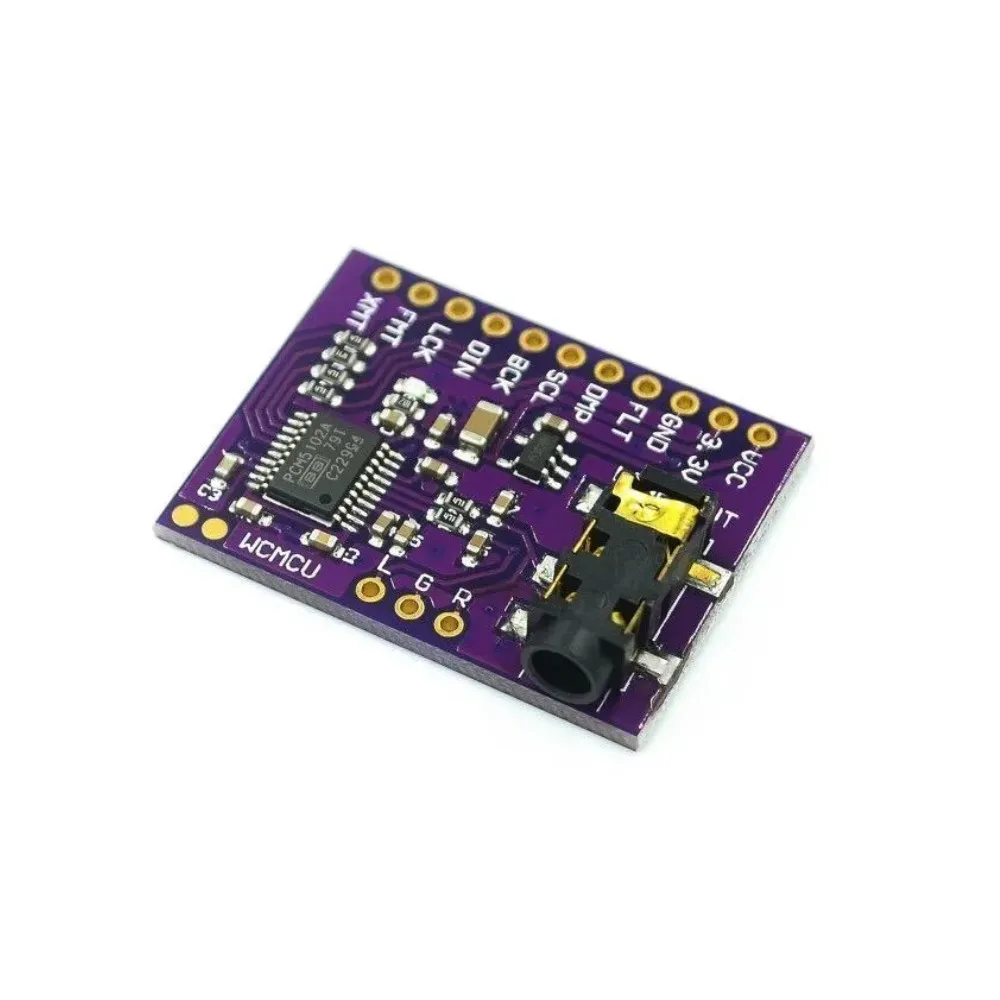 Interface I2S PCM5102A DAC Decoder GY-PCM5102 I2S Player Module pHAT Format Board Digital PCM5102 Audio Board