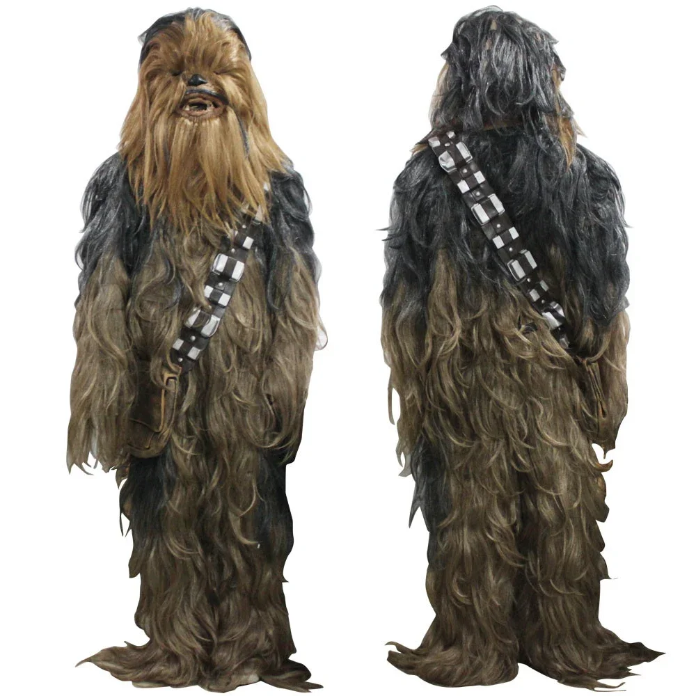 Cosplay Chewbacca Costumes combinaison Halloween Costume de fête avec masque pour homme adulte