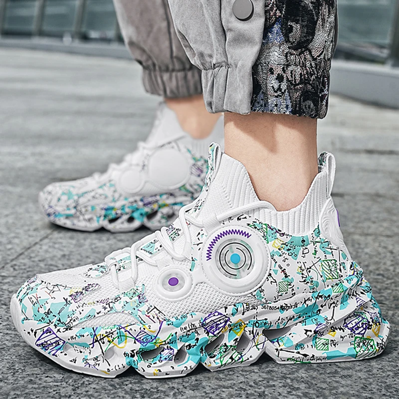 

Summer Men's Casual Sneakers Breathable Running Sports Shoes Light Tennis Shoes Slip-On Trainers Walking Jogging Sneakers 39-46