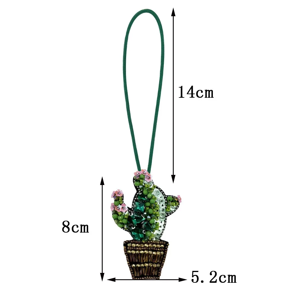 

Multi-color DIY Rhinestone Flower Pendant 3D Exquisite Floral Lanyard Key Chain Geometric Bouquet Pendant Bag Ornament