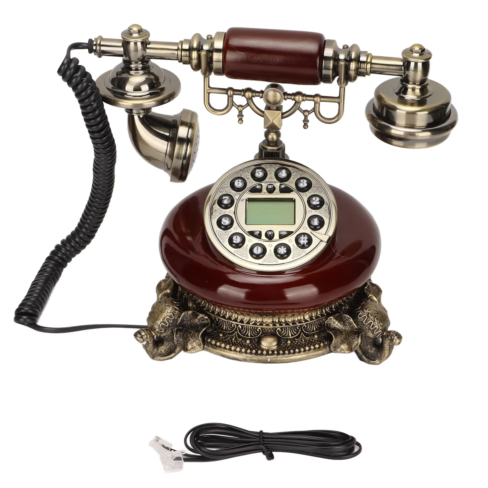 Retro Corded Phone Vintage Stable Classic Retro Wired Telephone Simple To Operate European Clear for Home Decor