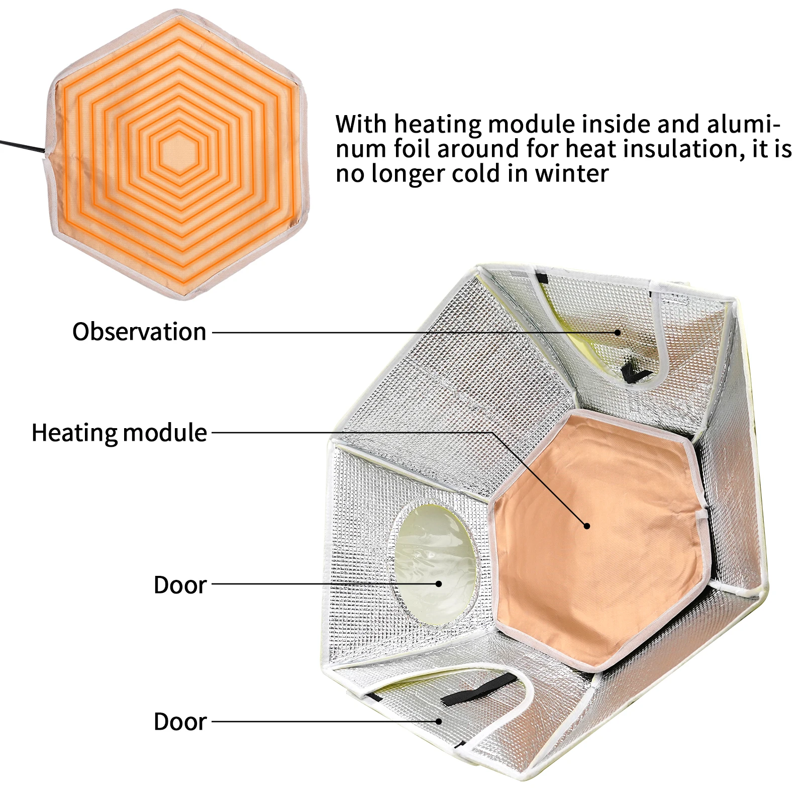 New Electric Chick Brooder Heating Cover Chick Cage Heater Chicken Warmer Easy To Install Convenient Time-saving 110V/220V