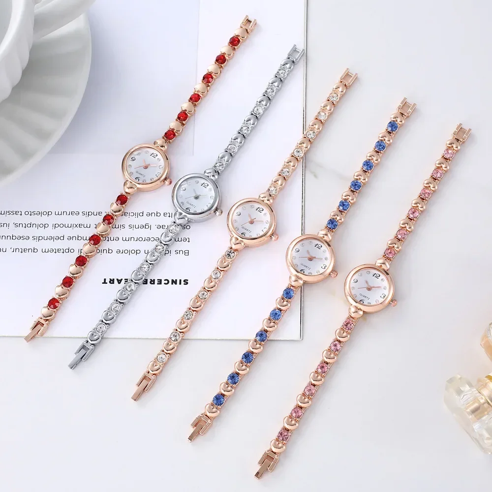 Pulseira de aço inoxidável para mulheres, Relógio Quartz Estudantil Simples, Relógio de pulso com alça, Elegante e Luxo, Dropshipping, Venda quente