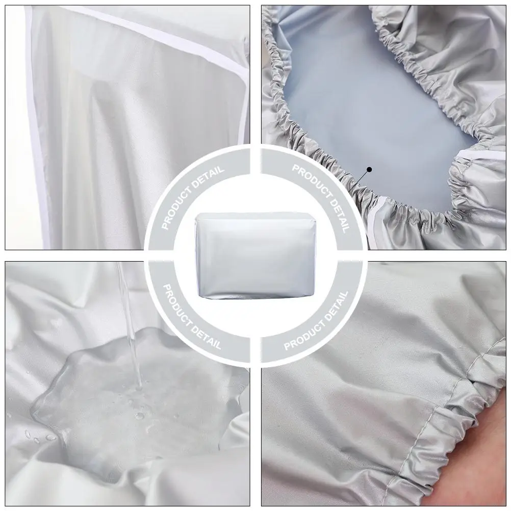 Silver Dacron Air Conditioner Cover Waterproof Foldable Protective Dust Cover Outdoor Appliance Full Protection