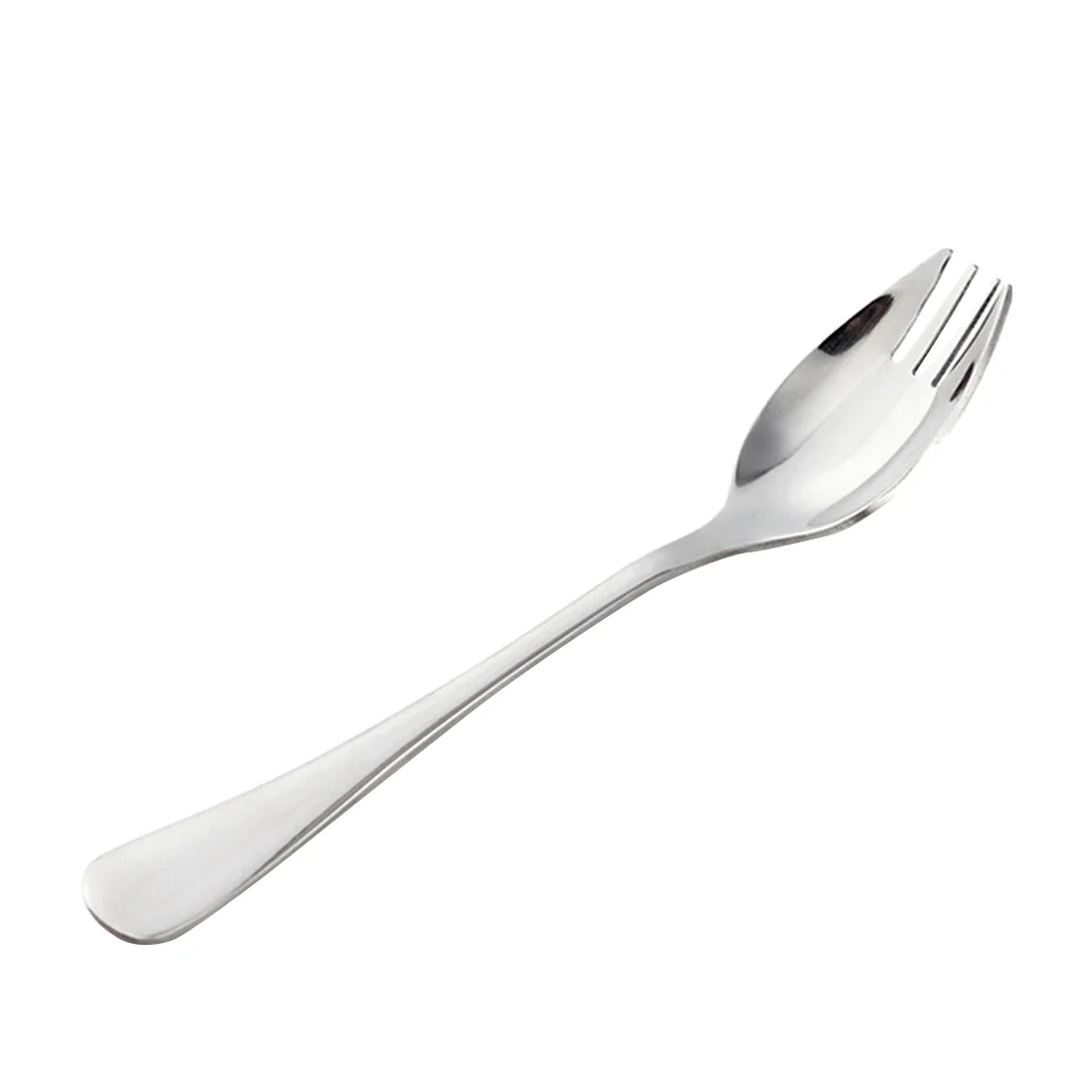 

Dishwasher Safe Cutlery Stainless Steel Sporks Instant Noodle Dual Purpose Creative Dual-purpose Spoon Salad Picnic