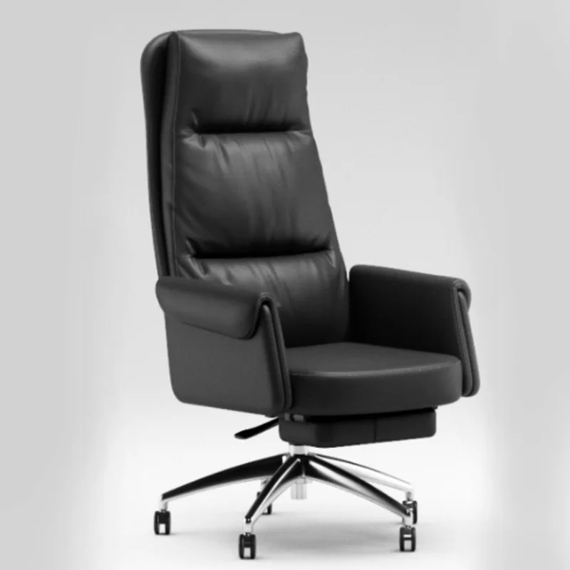 Office Boss Chair 2023 High-end Siesta Armchair  Genuine Leather Soft Computer Swivel Seater