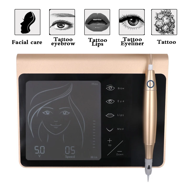 

2021 New Charmer Princesses Permanent Makeup Machine Kit Made-In-Germany Eyebrow Lip Eyeline machine with Microblading Pen