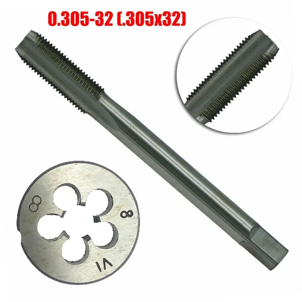 1 Set 8V1-32 Right-Hand Tap Kit V-Tire Valve Mouth Thread Straight Groove Tap & Die Steel Drill Bits Sharpener Tools Accessories