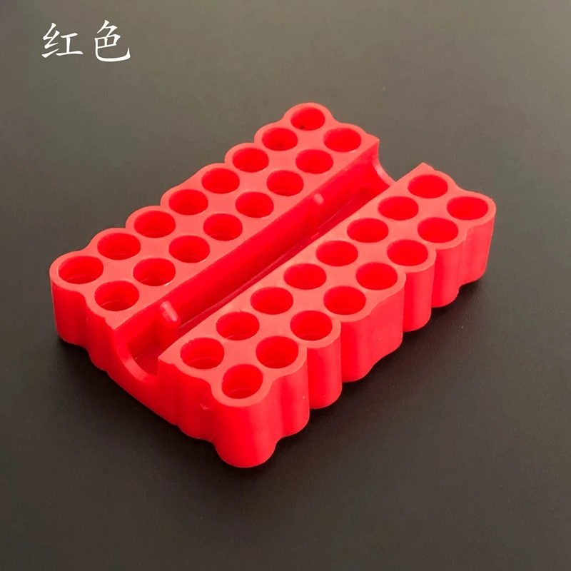 32 Hole for 6.35mm screw driver bits Hex Shank Bit Holder Plastic Head Storage Case Tool Screwdriver