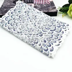 3y/lot breedte 23 cm zilver glans wit blauw elastische kanten rand lingerie naaien ambachtelijke DIY kleding stof kanten jurk bruiloft
