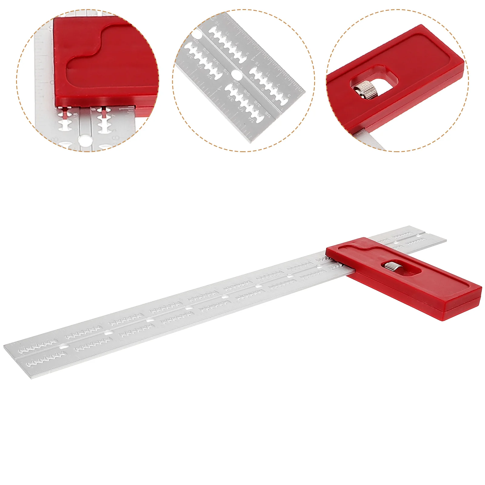 

Woodworkers Edge Ruler Adjustable Scale ABS Aluminum Carpenter Tool High Precision Woodworking Measuring Rule and Layout