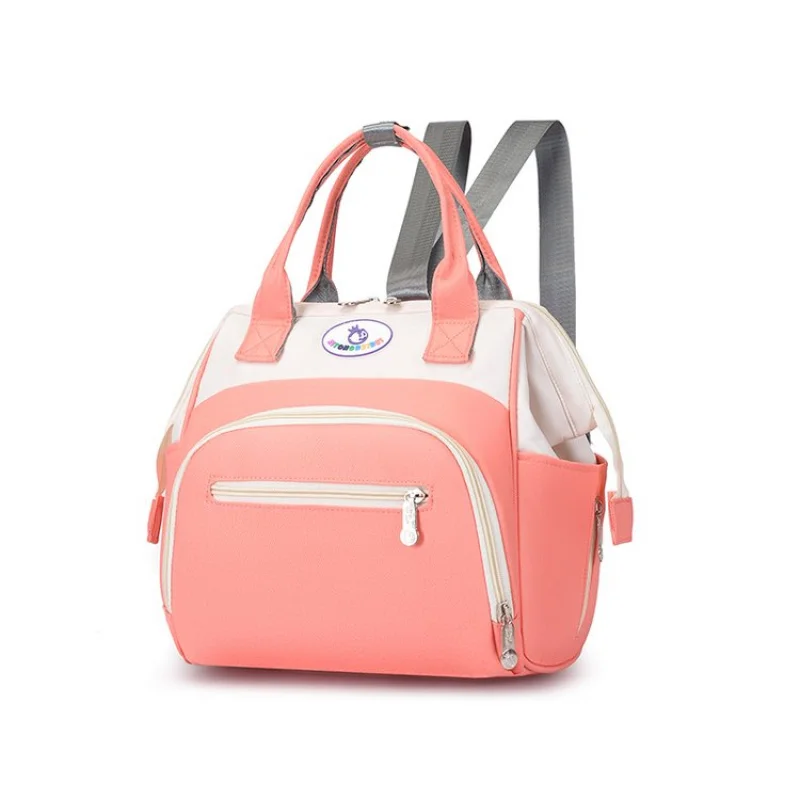 

Легкая сумка для подгузников для мам и малышей, большая вместимость, отделение для влажных и сухих вещей, ручная сумка-рюкзак, эстетичный дизайн в стиле Instagram.