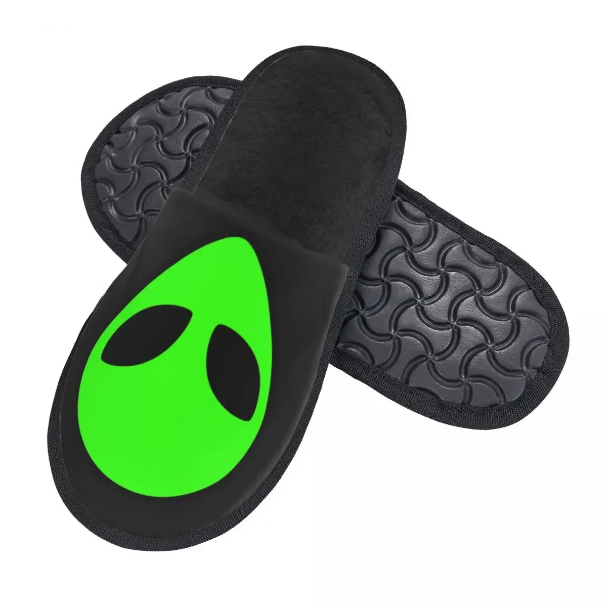 Space Alien House Slippers Women Cozy Memory Foam Slip On Spa Slipper Shoes