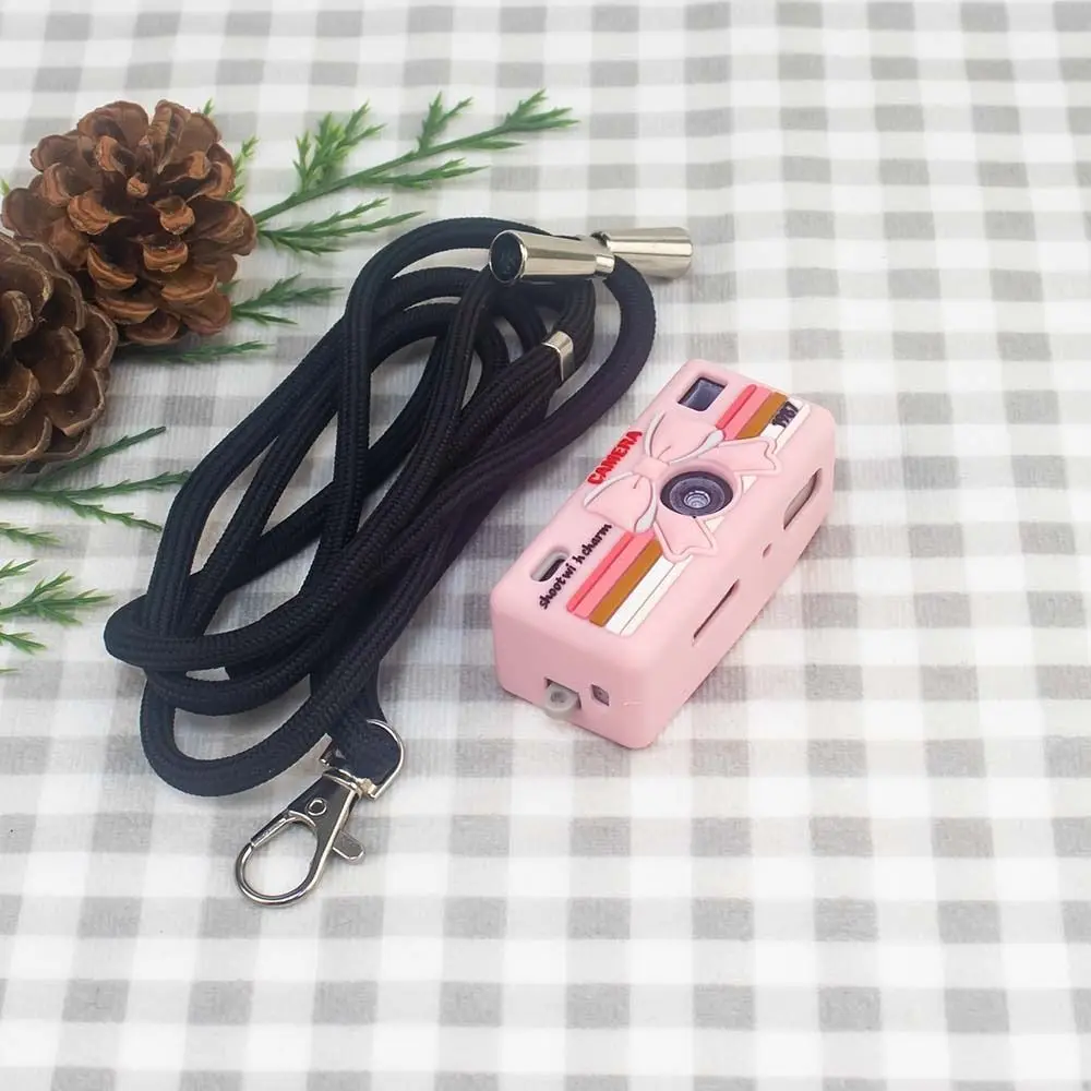 Silicone Cartoon Protective Case Anti-Scratch With Lanyard Camera Protector Anti-Drop for Kodak Charmera Keychain Digital Camera