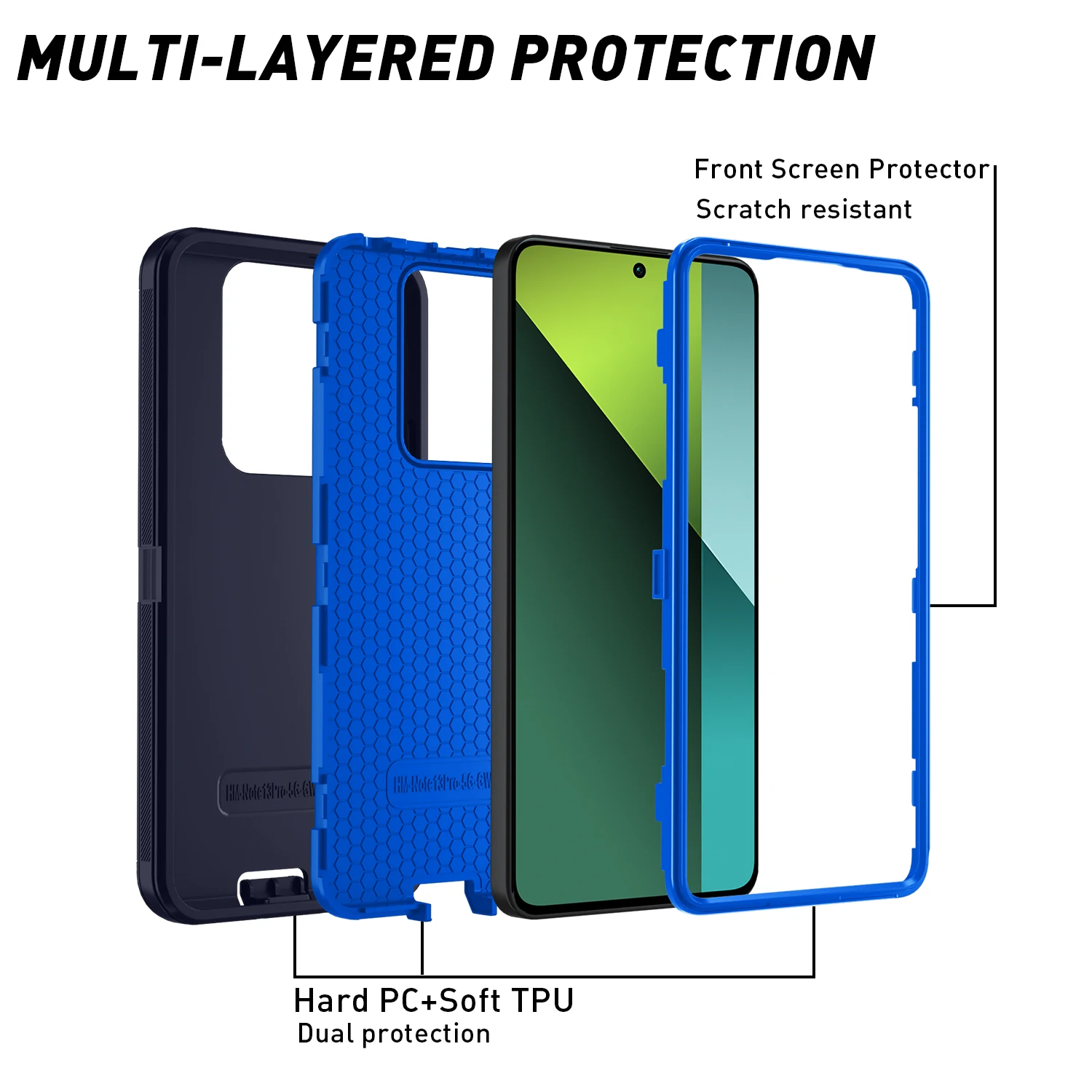 Armor Shockproof Dustproof Case For iphone 11 12 13 Pro Max 14 15 16 Plus Anti-Scratch Rugged Protective Cover For iphone 13mini