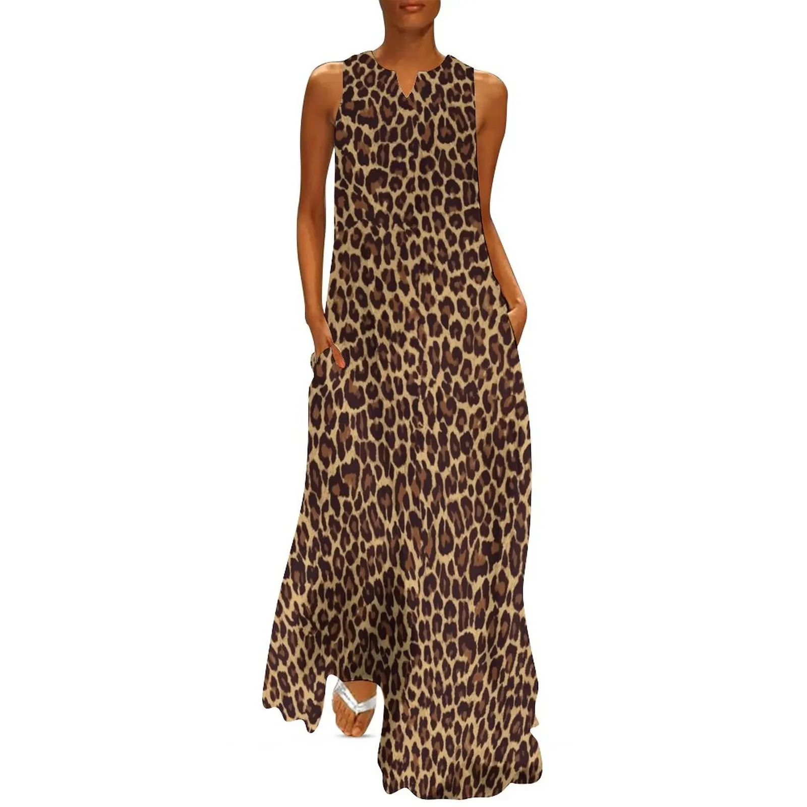 

Leopard Long Dress beach outfits for women long sleeve dresses