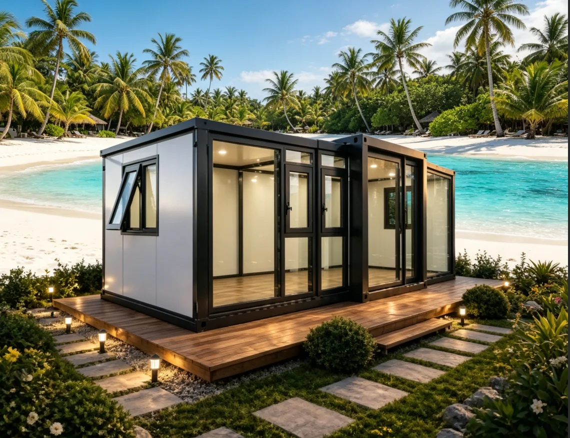 Luxury Modern 20ft/40ft Expandable Container House Prefabricated Foldable Home with Bathroom Suitable for Vacation Travel