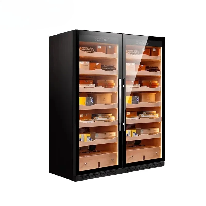 CS600 Double Door Spanish Cedar Wood Electronic Cigar Humidor