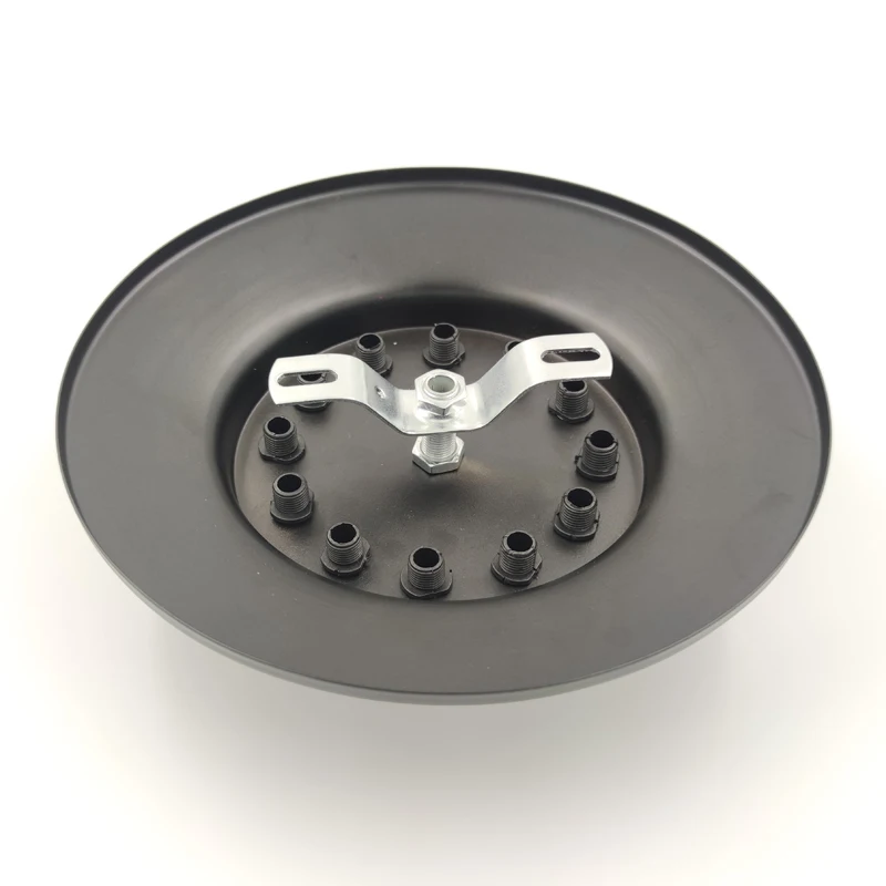 Ceiling Plate Vintage Round 20cm 3/6/14 Holes Lighting For Pendant Lamp DIY +Lock Wire Black 8 Head Lamp Base