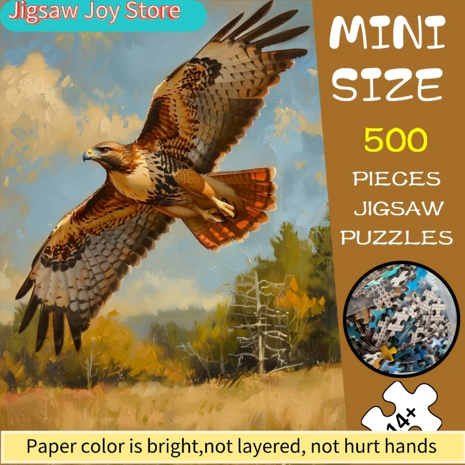 

1 коробка (500 элементов) — Настольная игра-головоломка для взрослых «Орел на пшеничном поле», портативная карточная игра, элементы идеально соединяются между собой