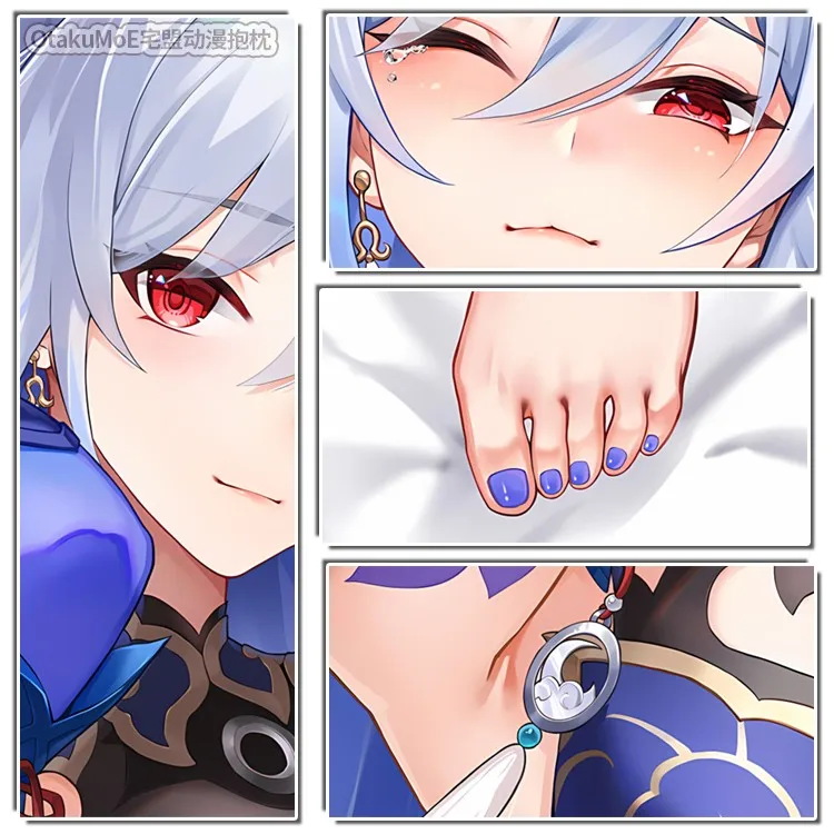 Jingliu Anime Honkai: Star Rail Sexy Girl Long Dakimakura Hing Body Pillow Case Cover Decor Cosplay Xmas Gift